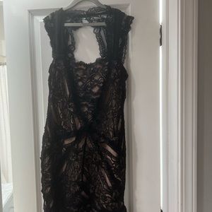 Nicole Miller Black Lace Dress Size Small